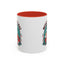 Christmas Mug - Merry Christmas Black & Red Text Cool Santa