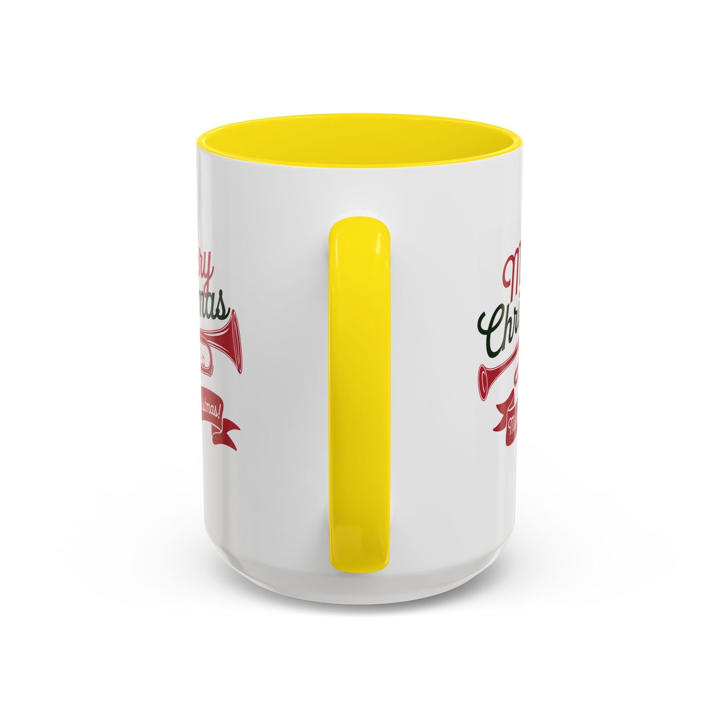 Christmas Mug - Red & Green Text Trumpet