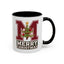 Christmas Mug - Merry Christmas White Green & Red College Text