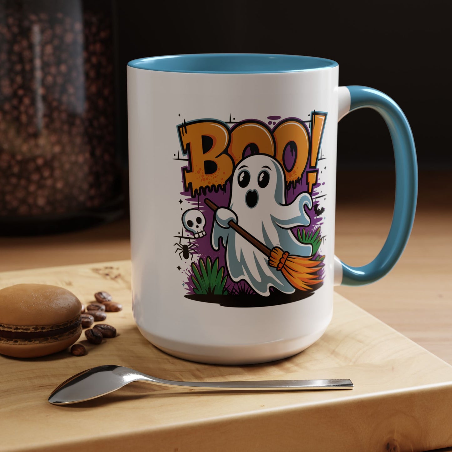 Halloween Mug - Boo! Flying Ghost With Broom