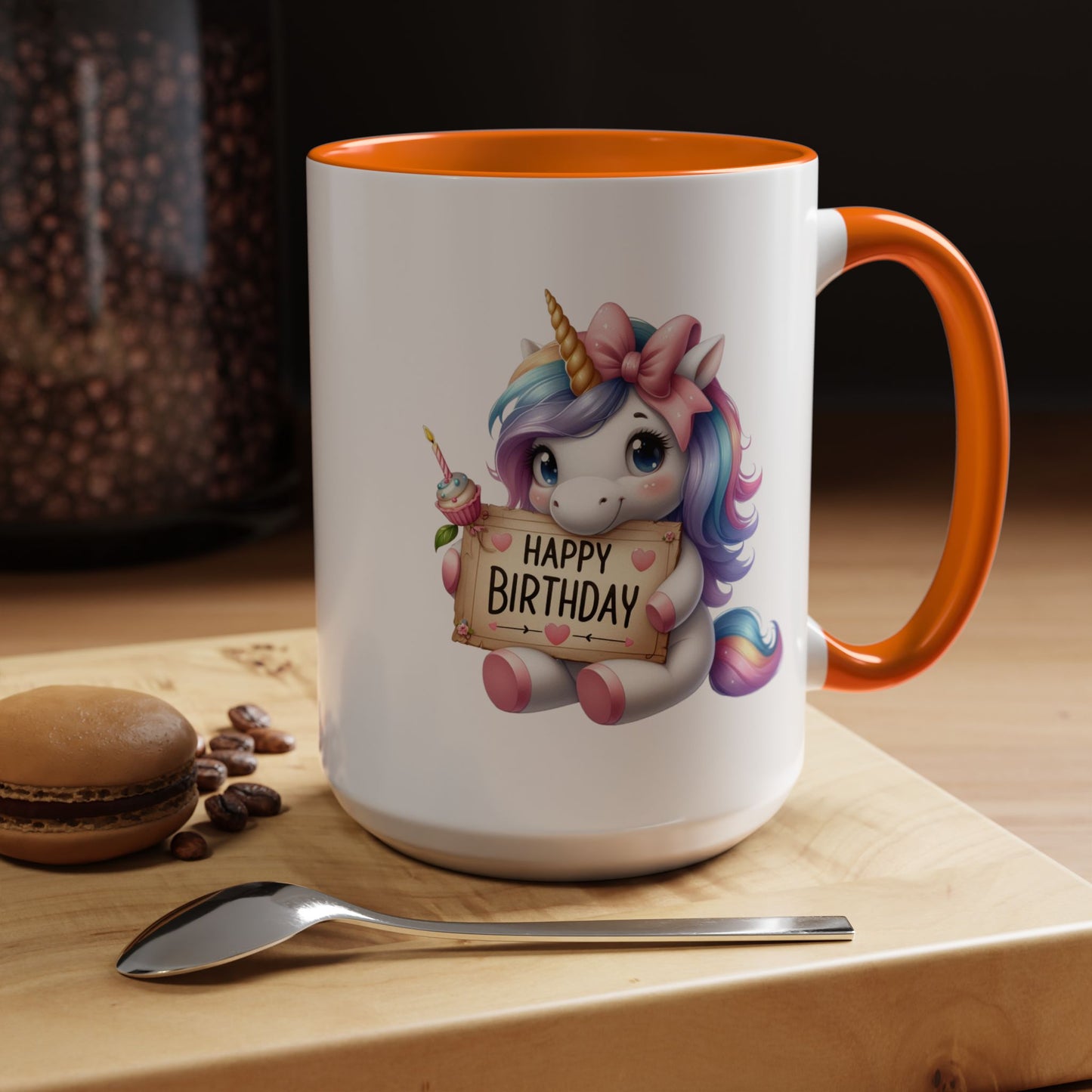Birthday Mug - Girl Unicorn Happy Birthday Sign
