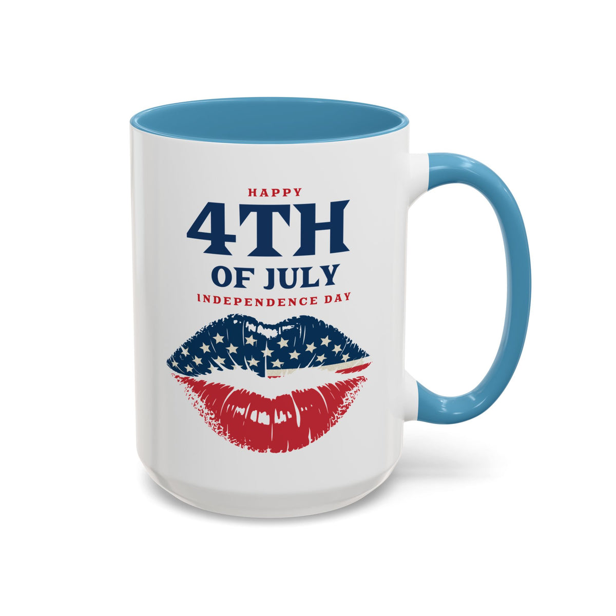 4th of July Mug - Happy 4th of July Flag Lips