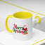 Christmas Mug - Merry Christmas Green & Red Text Santa Presents