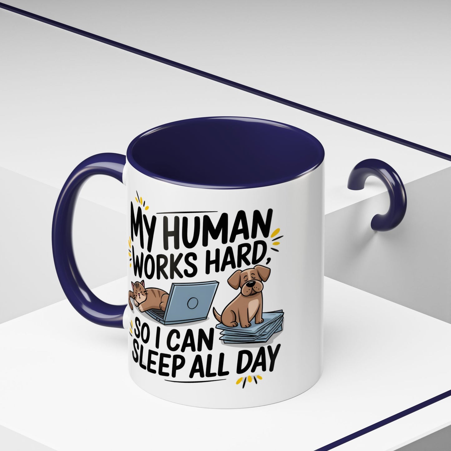 Animal Mug - My Human Works Hard