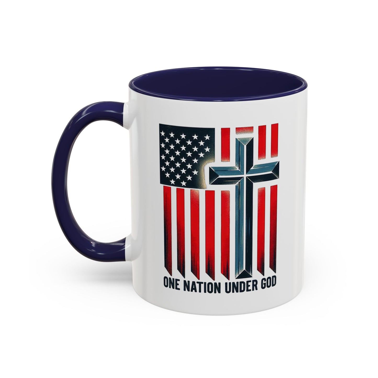 Religious Mug - One Nation Flag Cross
