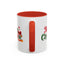 Christmas Mug - Merry Christmas Green & Red Text Santa Presents