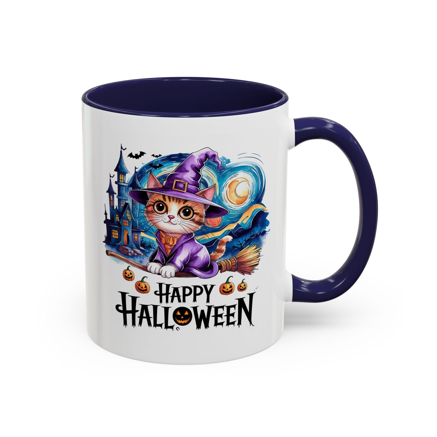Halloween Mug - Happy Halloween Cat Witch