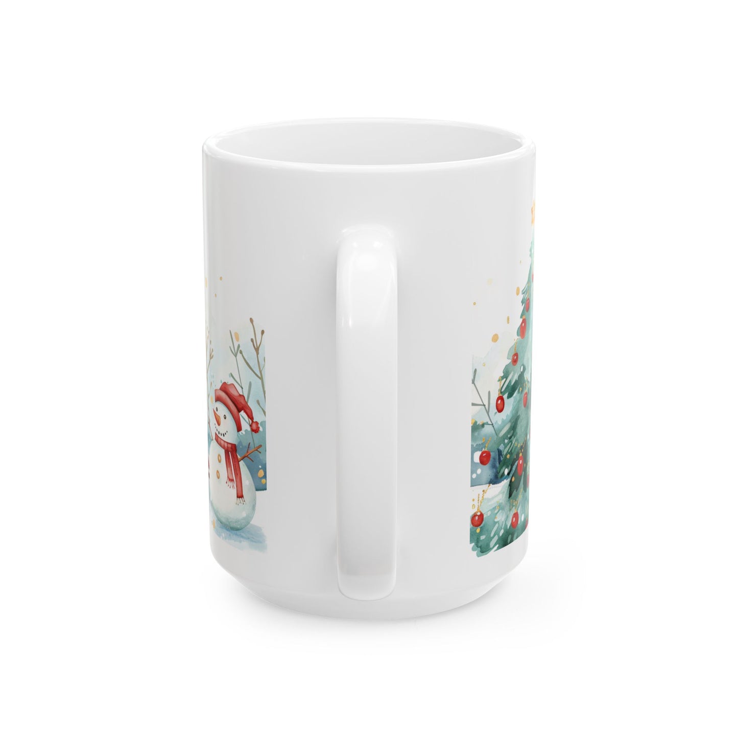 Christmas Mug - Merry Christmas Snowy Landscape Train