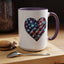 4th of July Mug - USA Sparkle Heart
