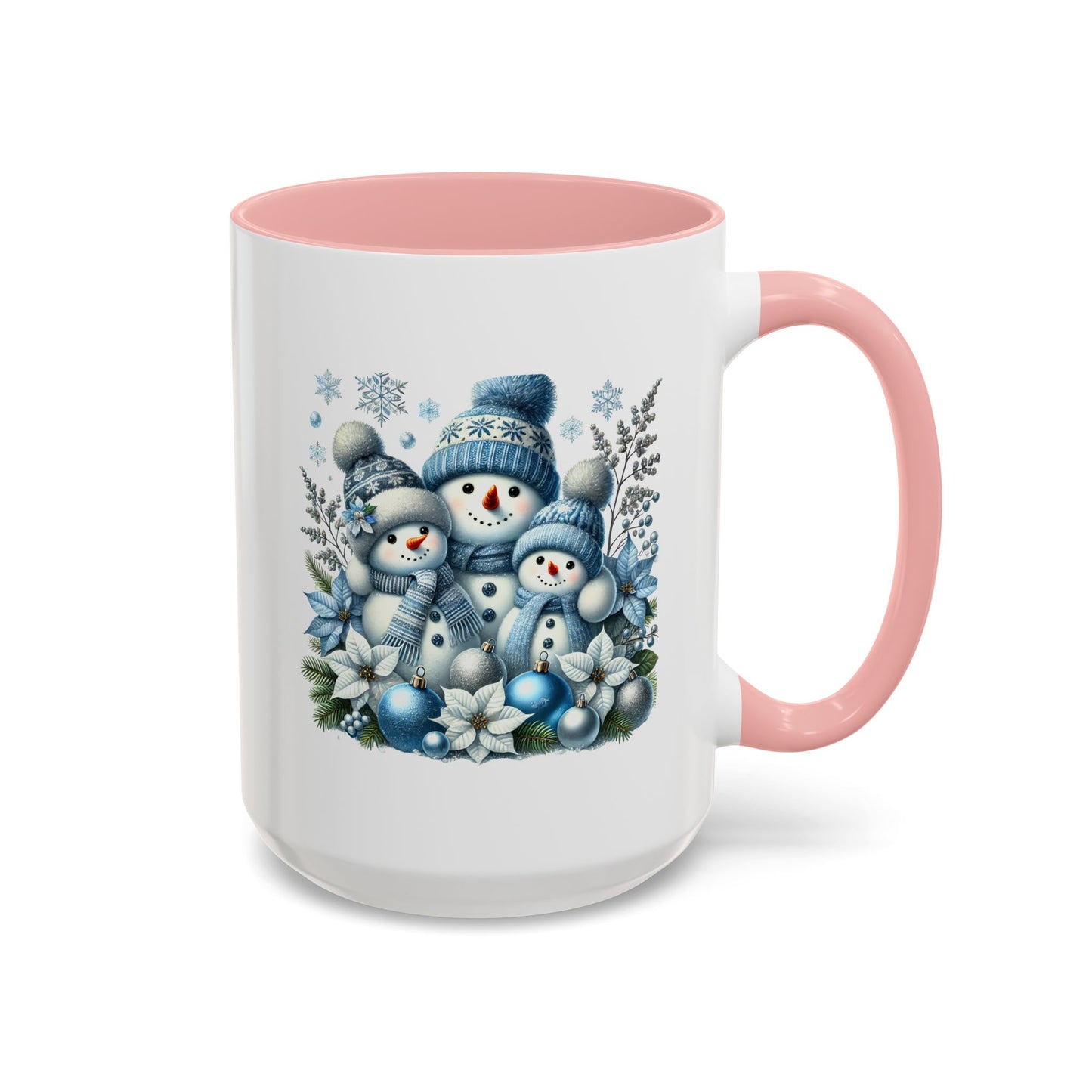 Christmas Mug - Blue Snowman Family