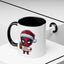 Christmas Mug - Merry Christmas Red Text Superhero