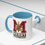 Christmas Mug - Merry Christmas White Green & Red College Text