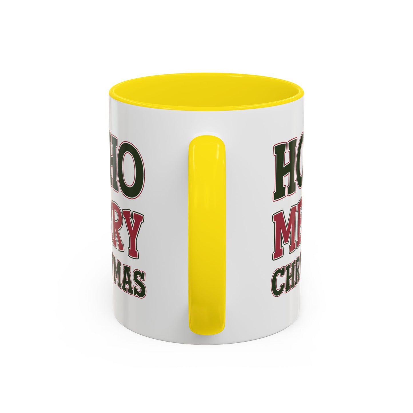 Christmas Mug - Ho Ho Ho Merry Christmas Red & Green Text 4