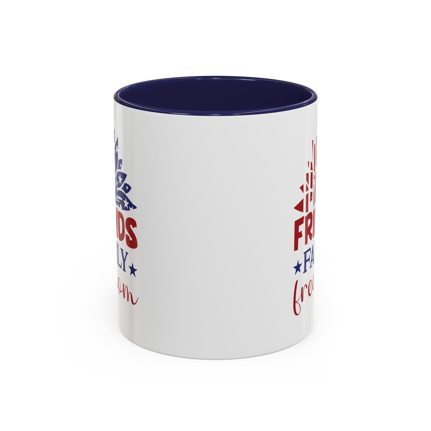 4th of July Mug - Friends Family Freedom Sunflower