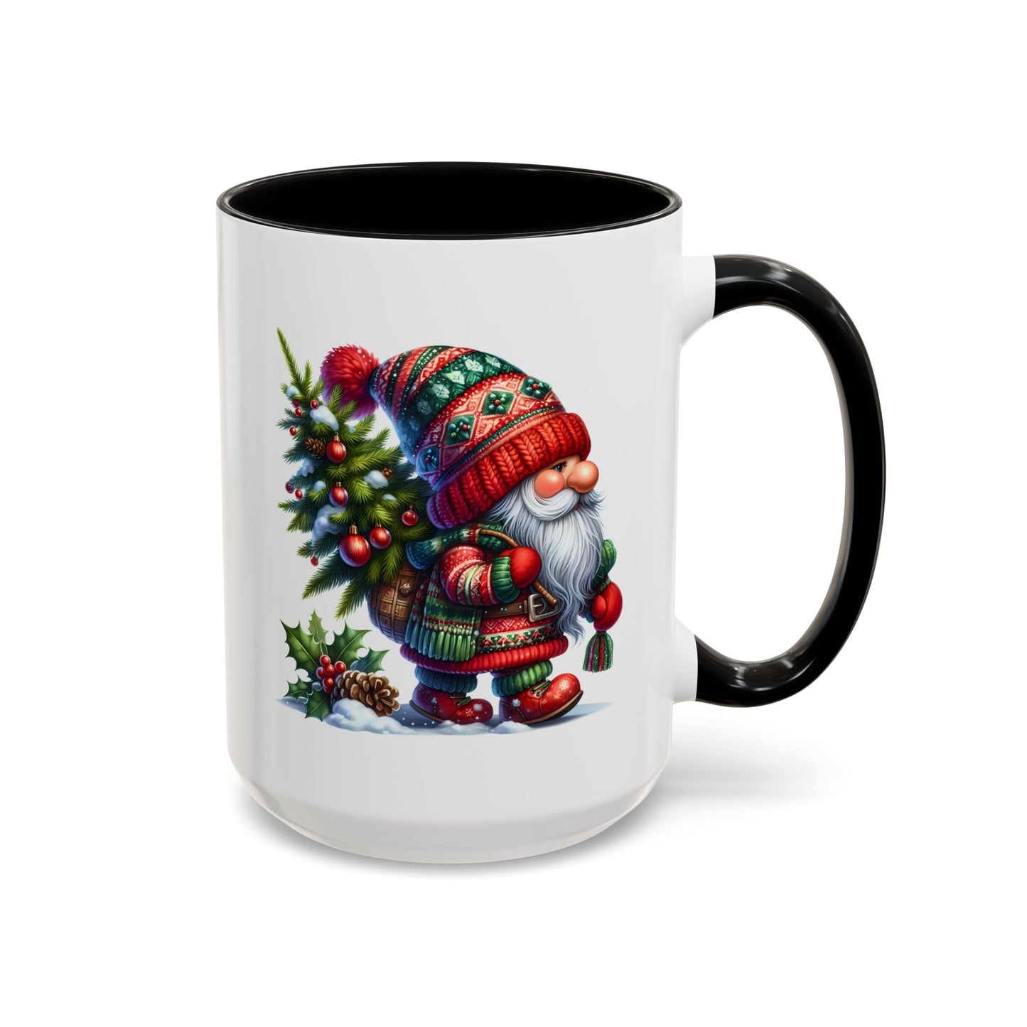 Christmas Mug - Gnome Christmas Tree and Pine Cone