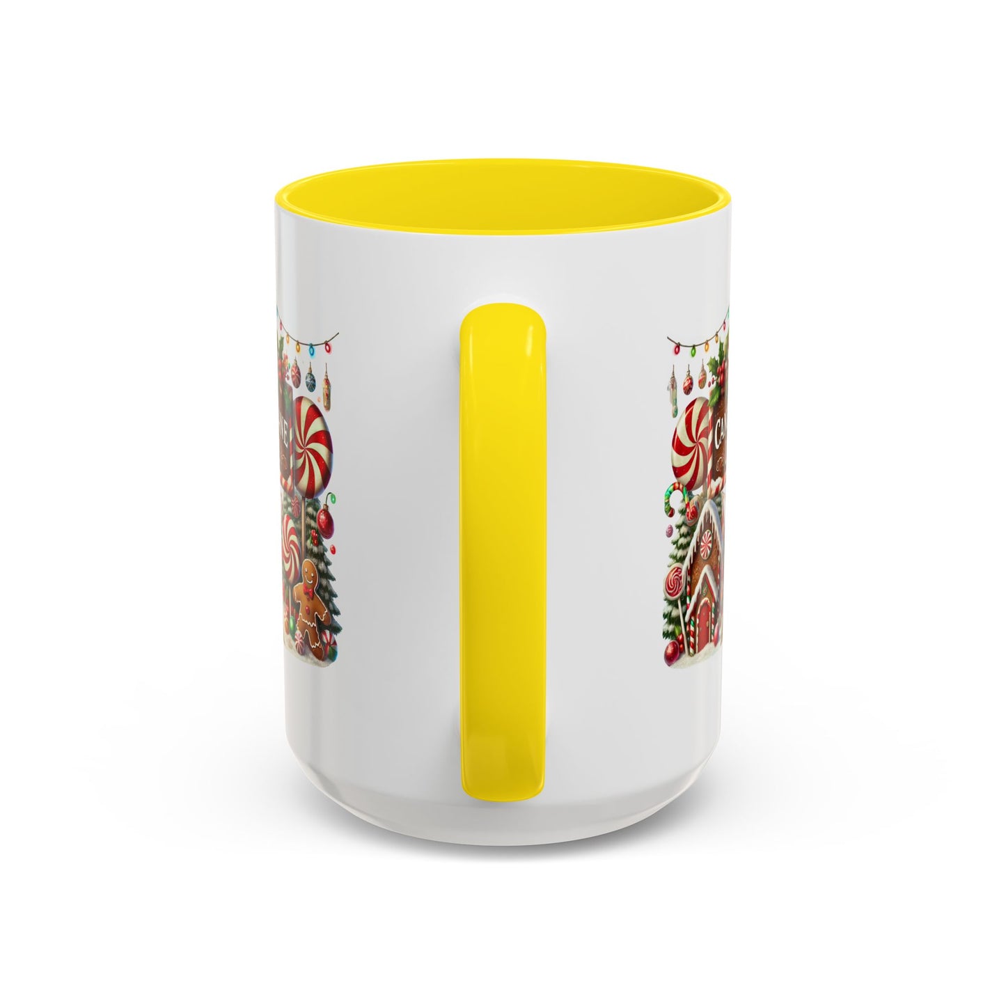 Christmas Mug - Candy Cane Lane White Text Ornaments Candy