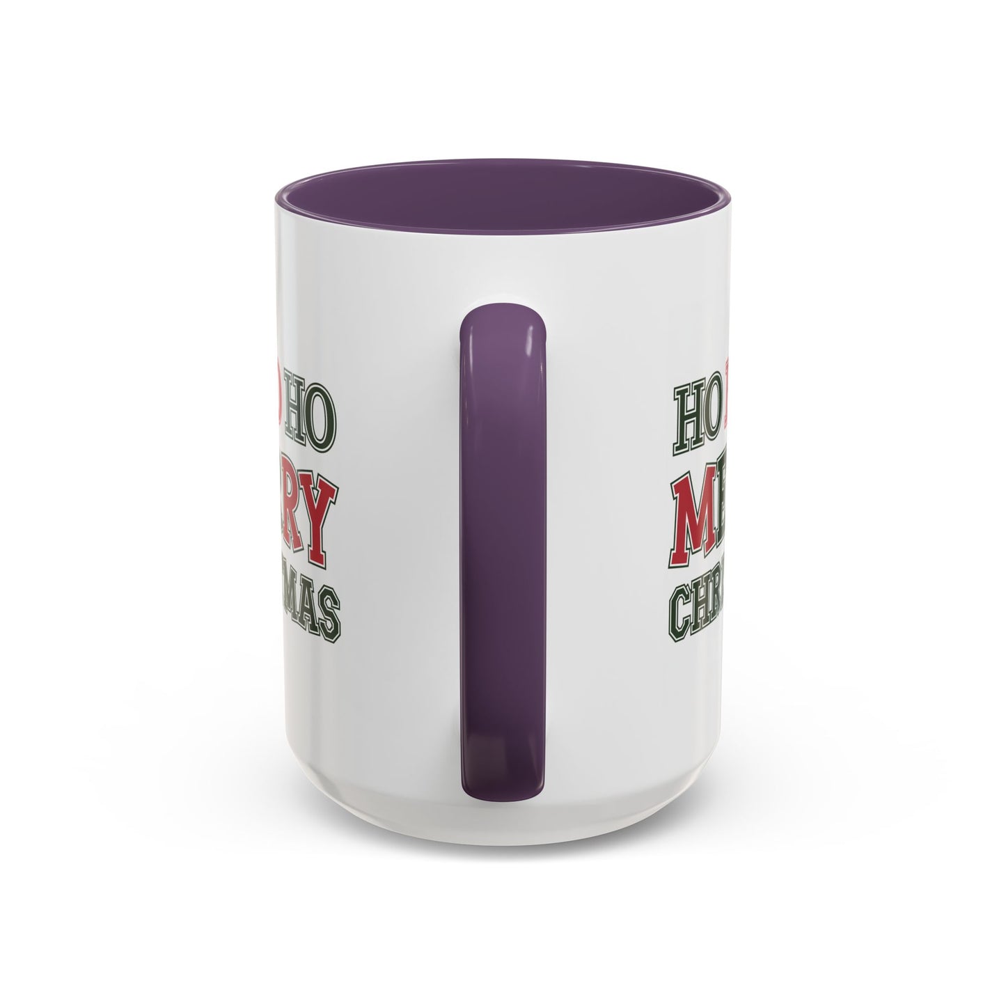 Christmas Mug - Ho Ho Ho Merry Christmas Green & Red Text 2