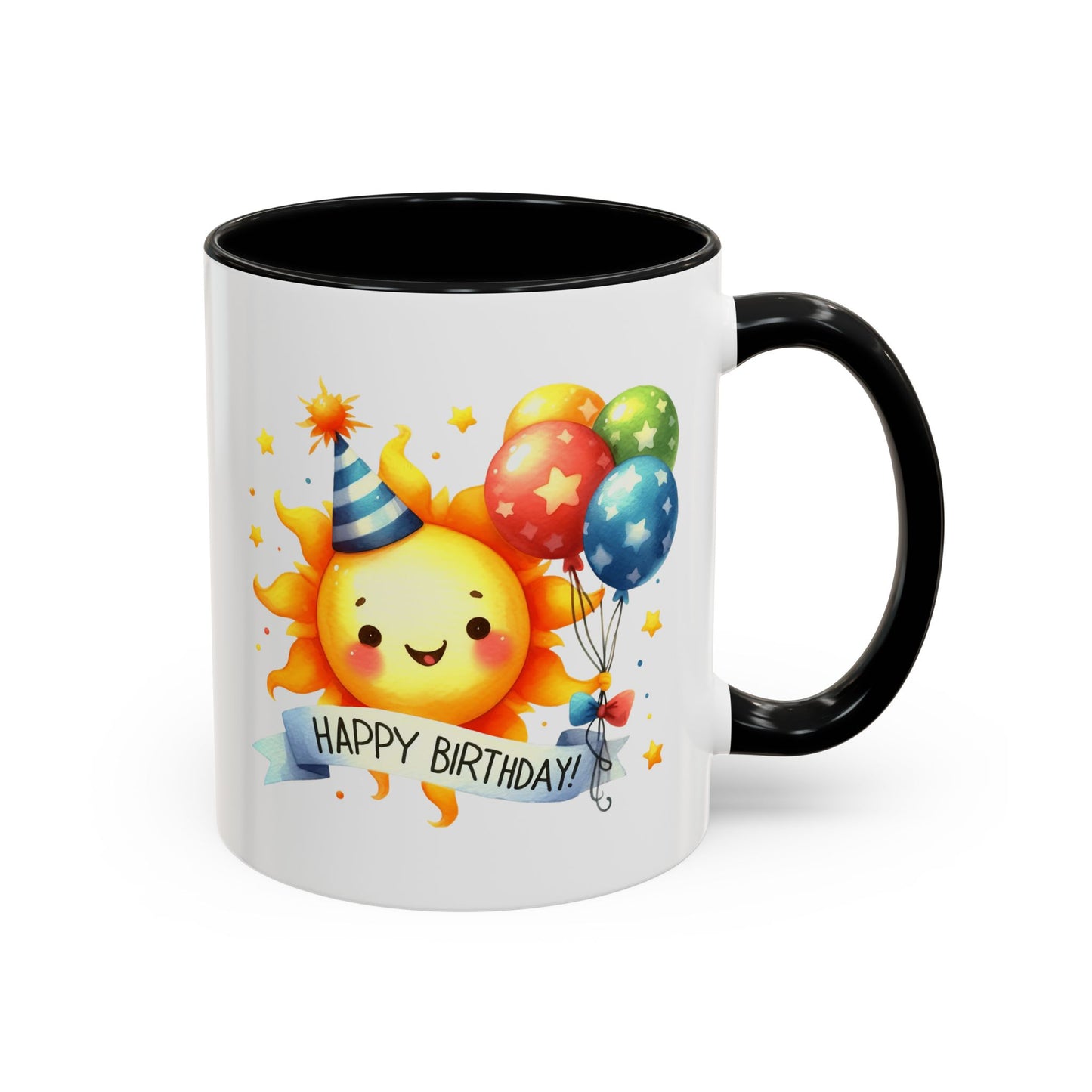 Birthday Mug - Happy Birthday Sun & Balloons