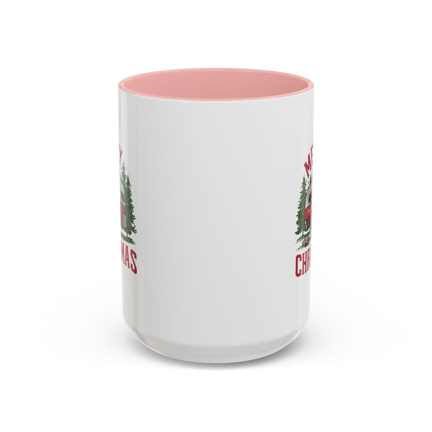 Christmas Mug - Merry Christmas Red & White Camper