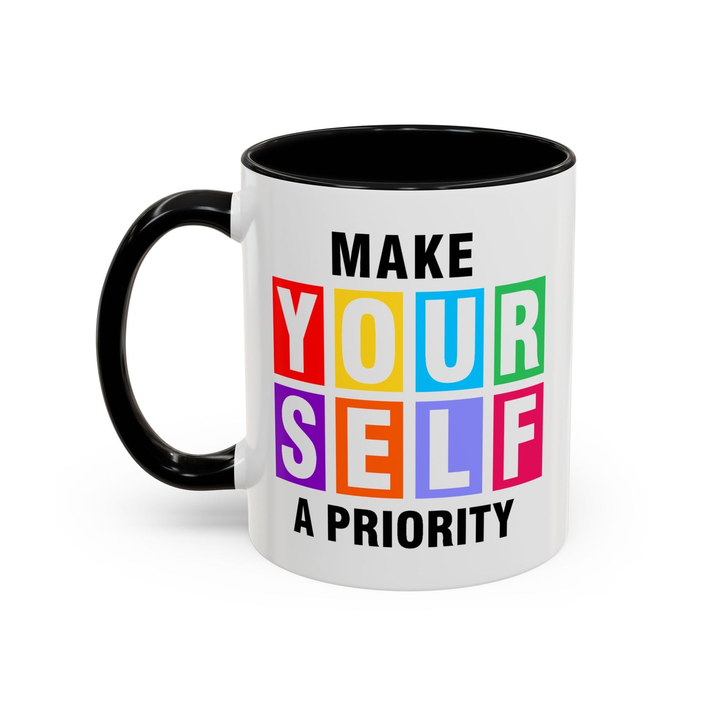 Wellness Mug - Make Yourself a Priority Colored Blocks