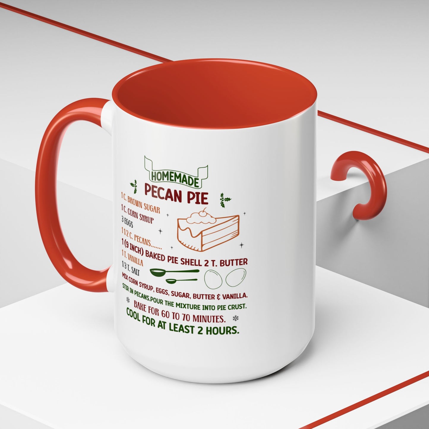 Christmas Mug - Homemade Pecan Pie Recipe