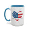 4th of July Mug - God Bless America Flag Heart