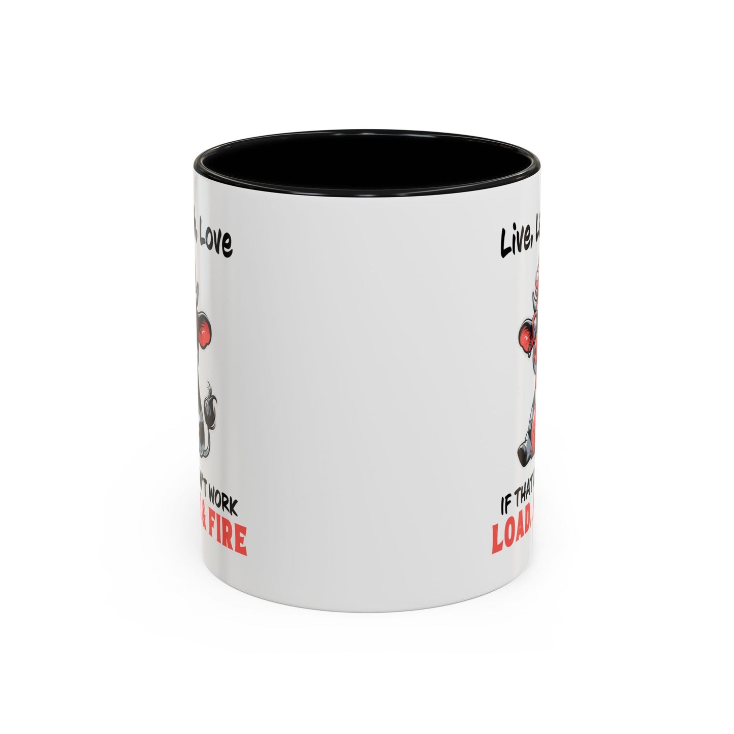 Humor Mug - Live Laugh Love Cow
