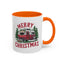 Christmas Mug - Merry Christmas Red & White Camper