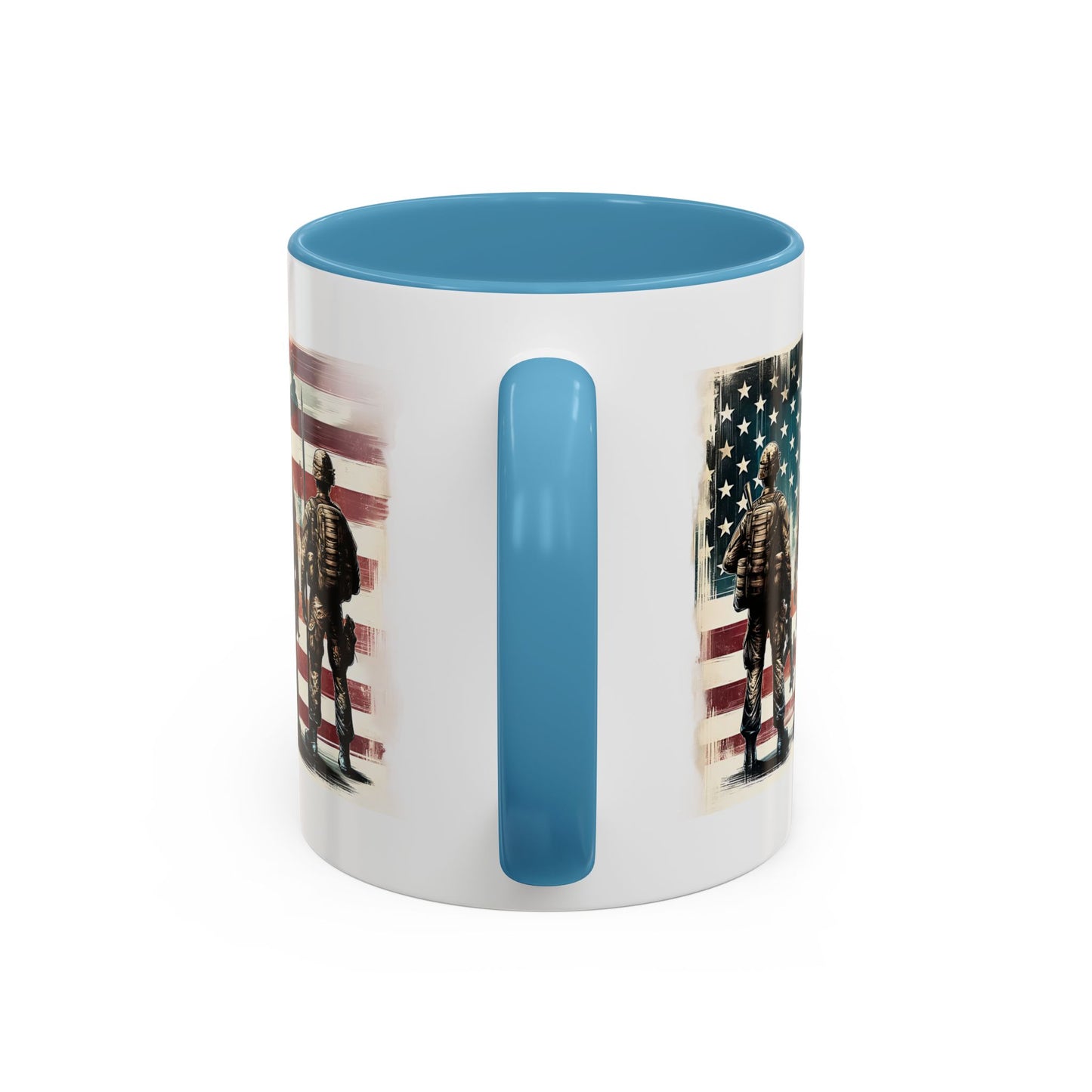 4th of July Mug - Soldiers American Flag