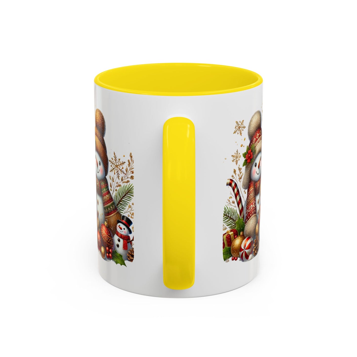 Christmas Mug - Gold Snowman Family