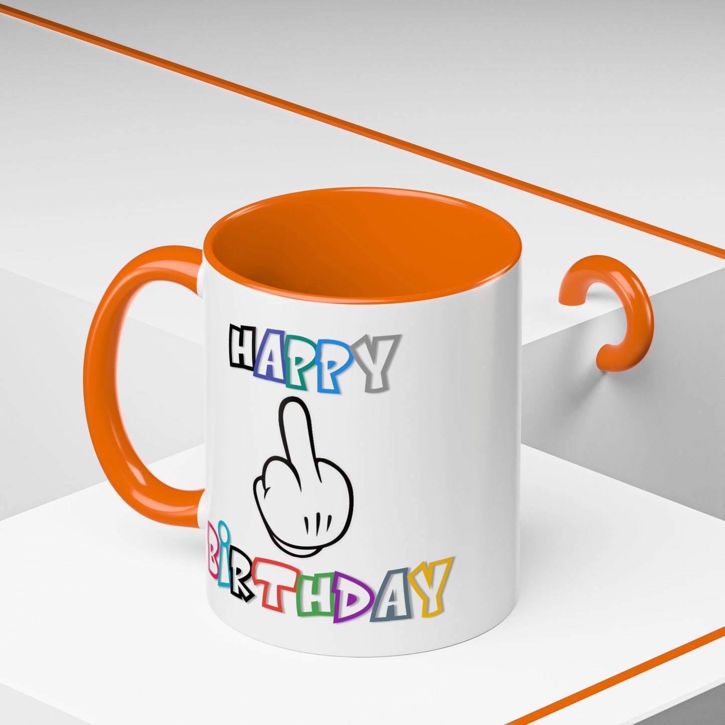 Adult Mug - Happy Birthday Middle Finger