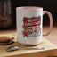 Christmas Mug - Merry Christmas White Text Reindeer Snowmen Penguin