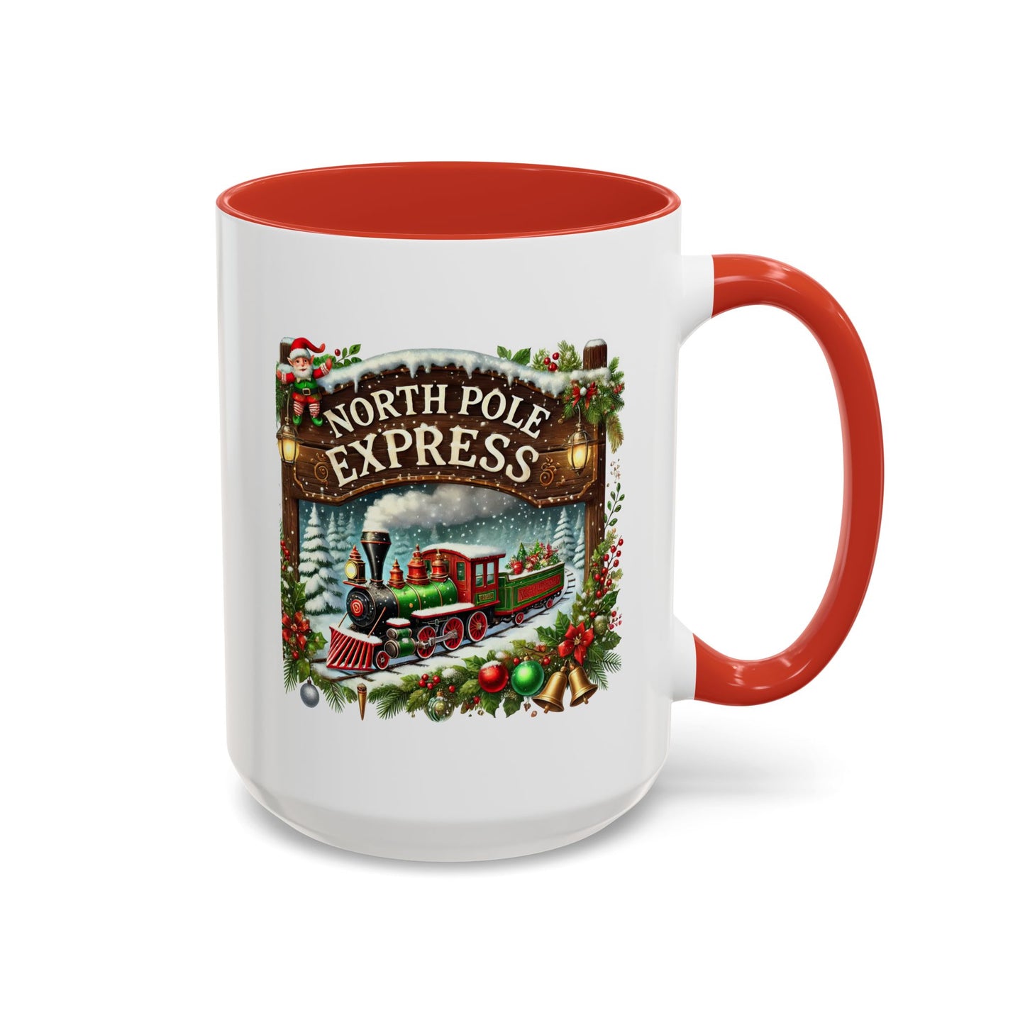 Christmas Mug - North Pole Express Steam Locomotive Ornaments