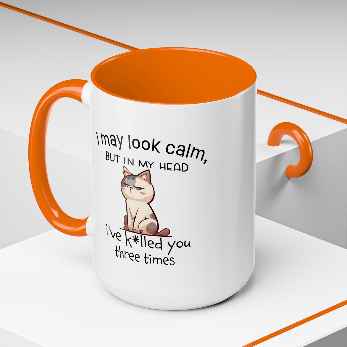 Adult Mug - I May Look Calm Cat