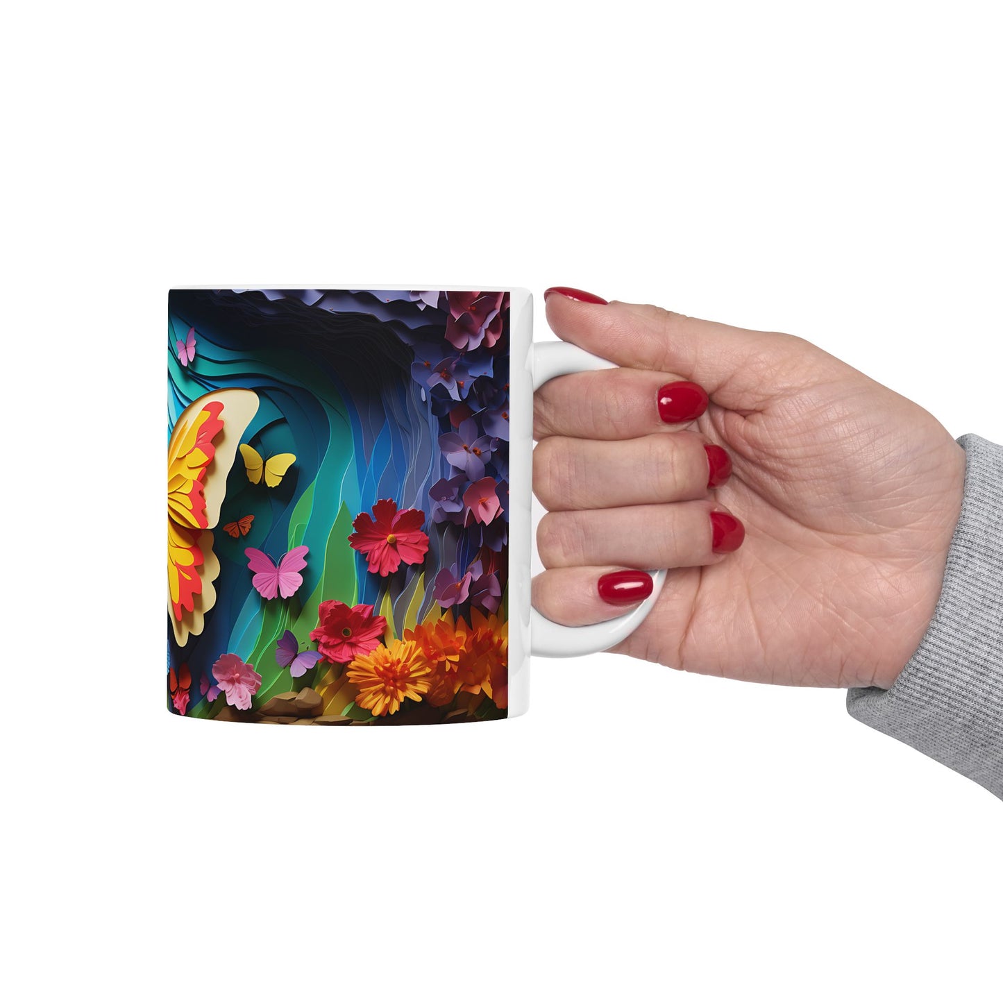 Artistic Mug - Colorful Butterflies 3