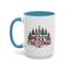 Christmas Mug - Merry Christmas Tartan Text Trees Presents