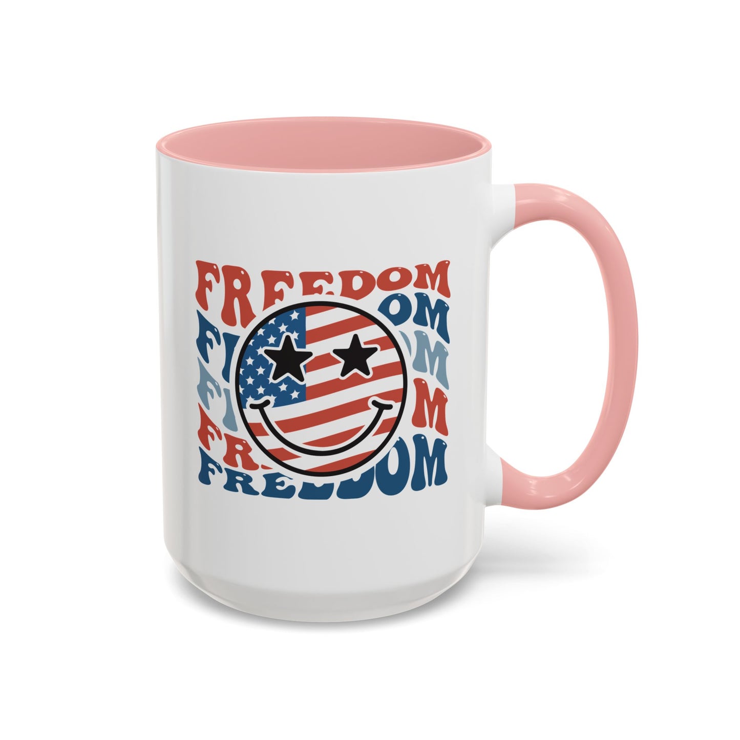 4th of July Mug - Freedom Smiley Face