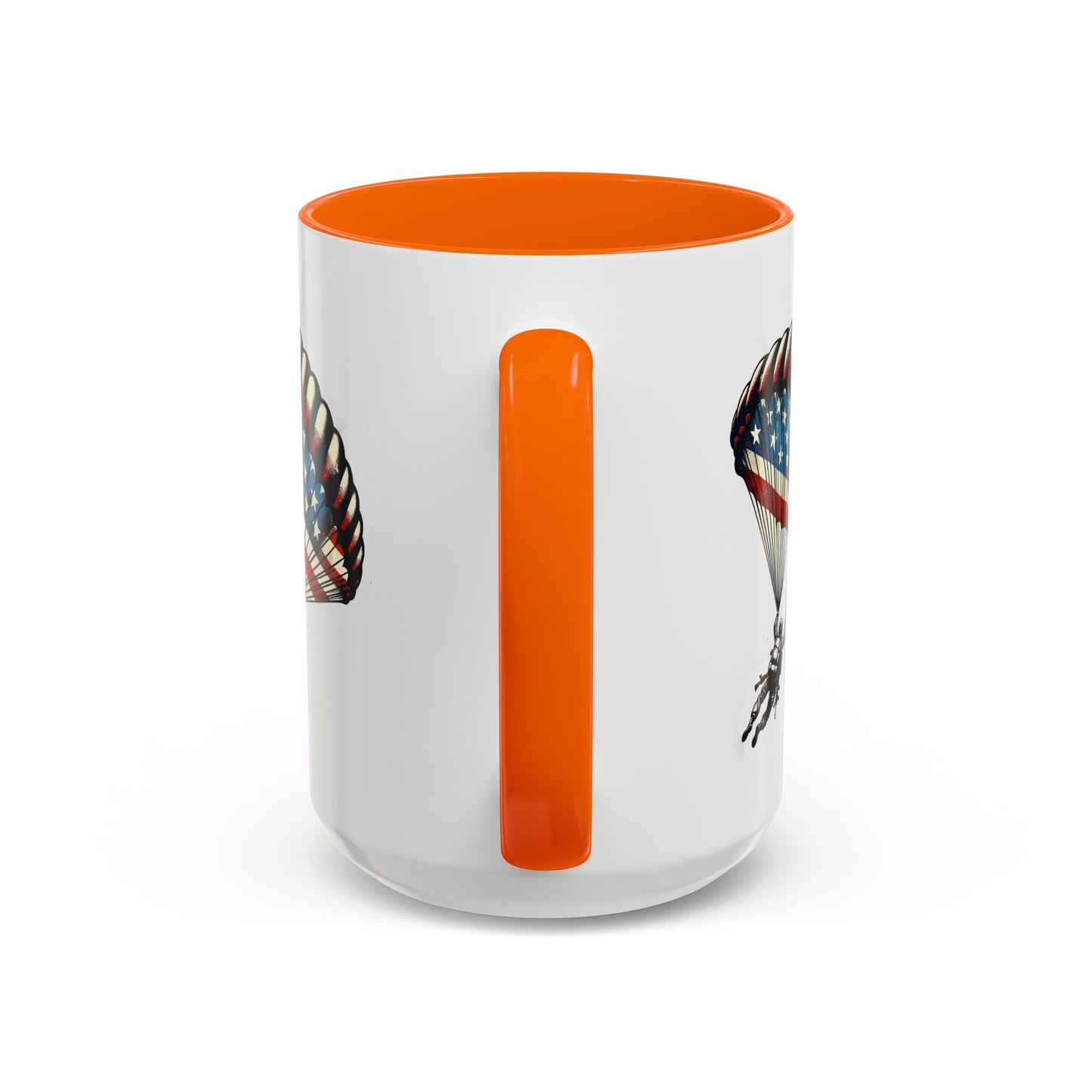 4th of July Mug - Airborne Soldier Parachute Flag