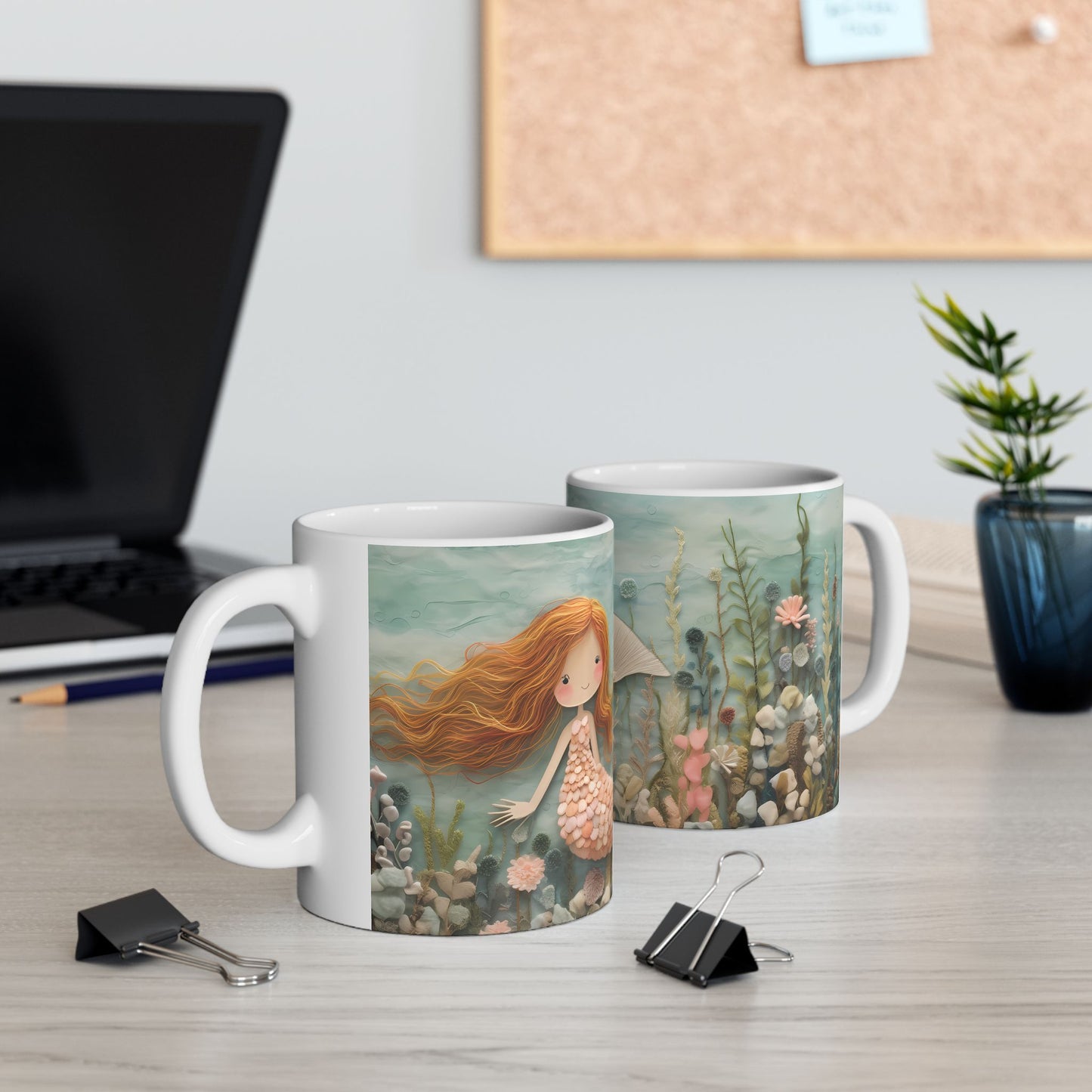 Artistic Mug - Felted Mermaid