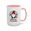 Christmas Mug - Merry Christmas Green & Red Text Gnome Present Trees