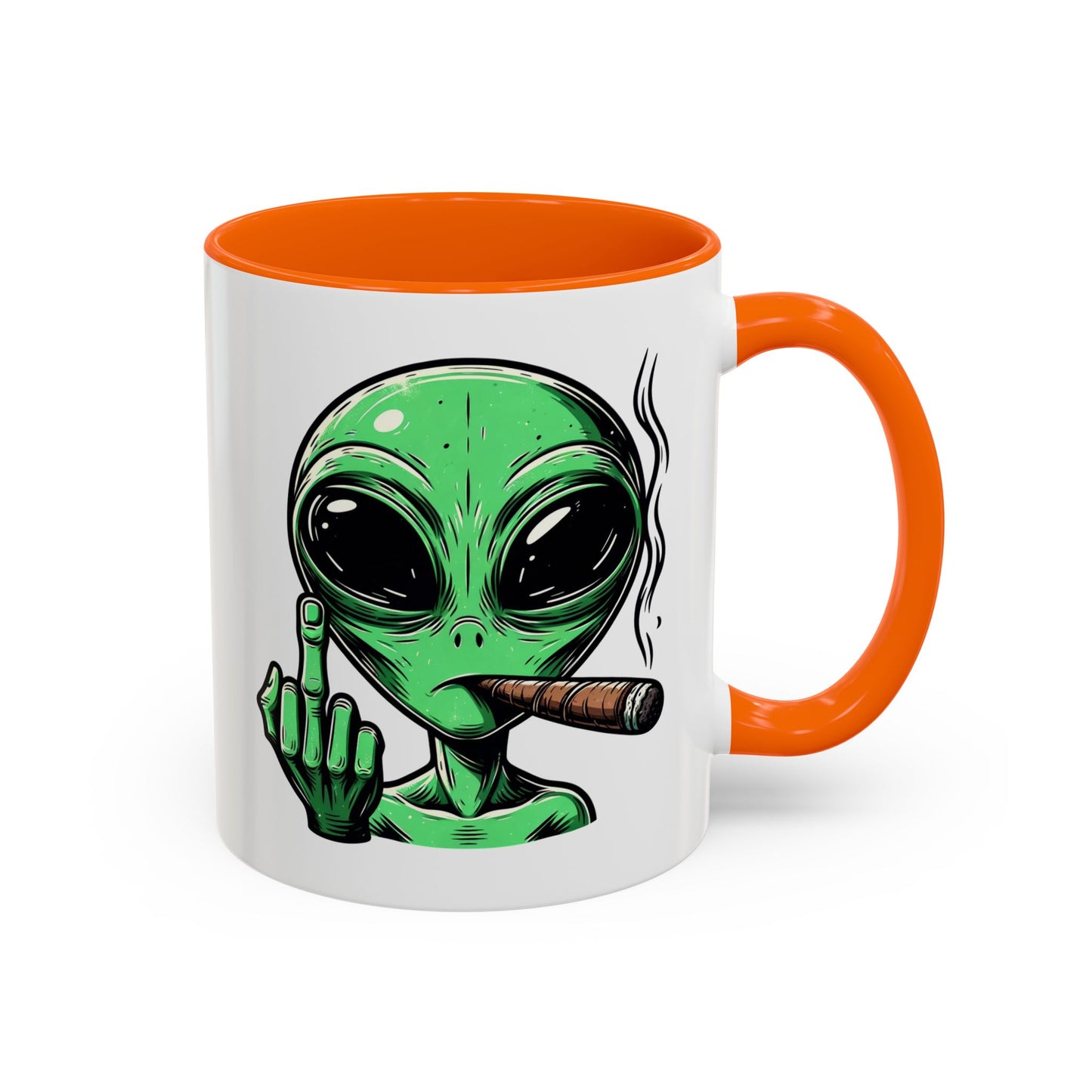 Adult Mug - Green Alien Fuck You Human