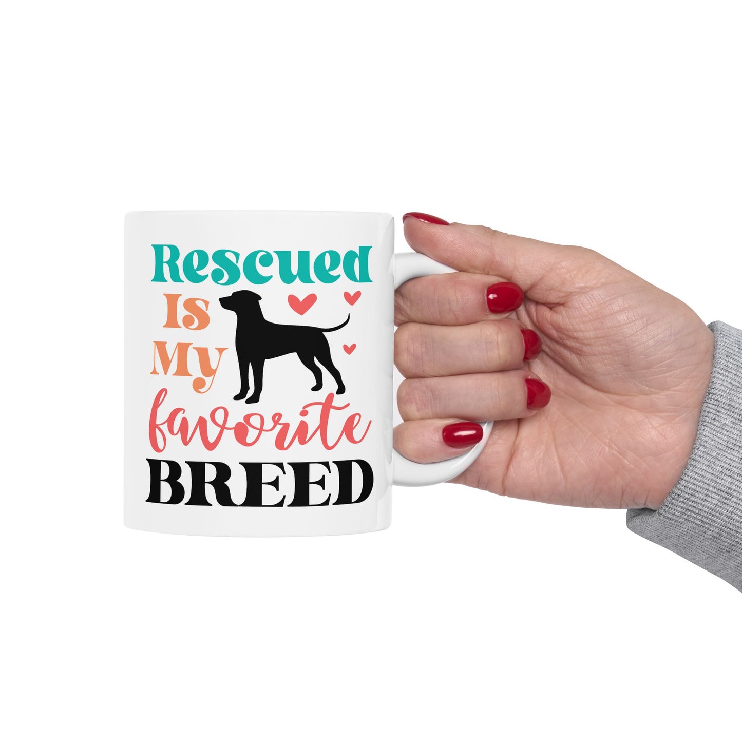 Animal Mug - Rescued Is My Favorite Breed