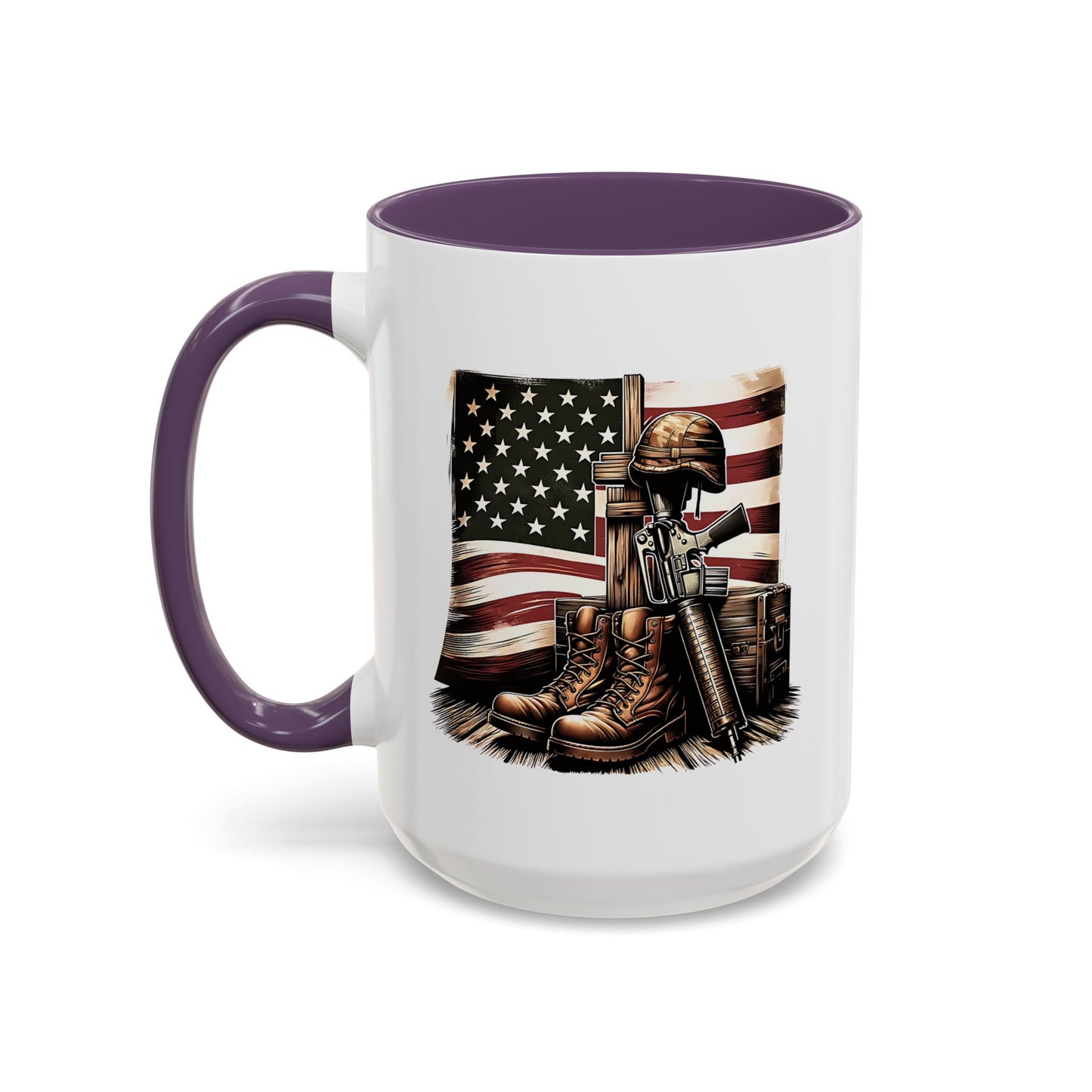 4th of July Mug - Fallen Soldier Boots Flag 3