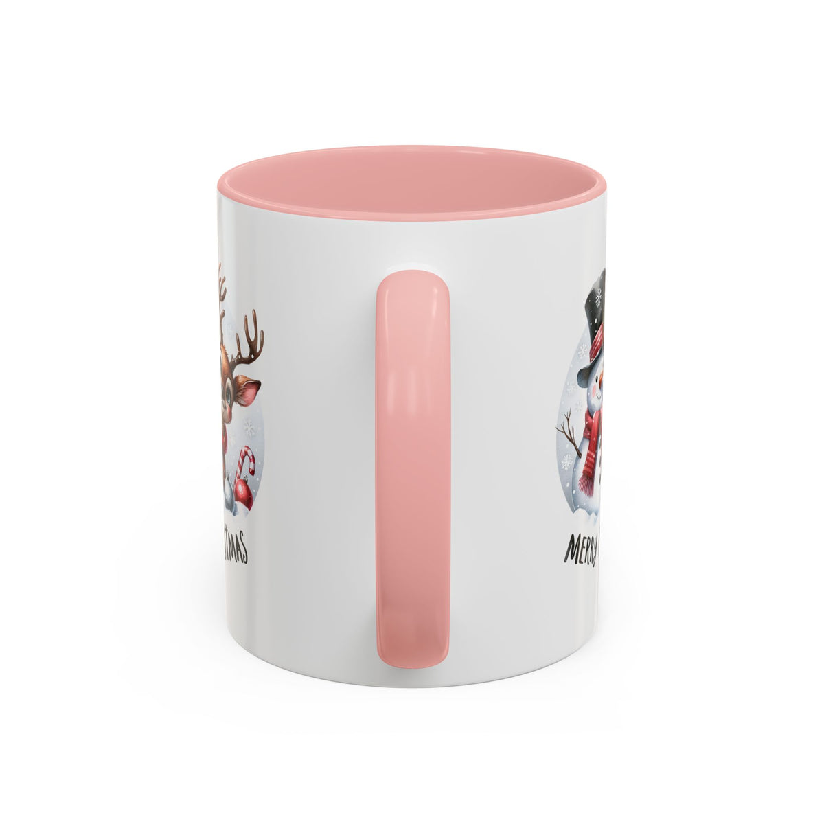 Chistmas Mug - Merry Christmas Snowman and Reindeer
