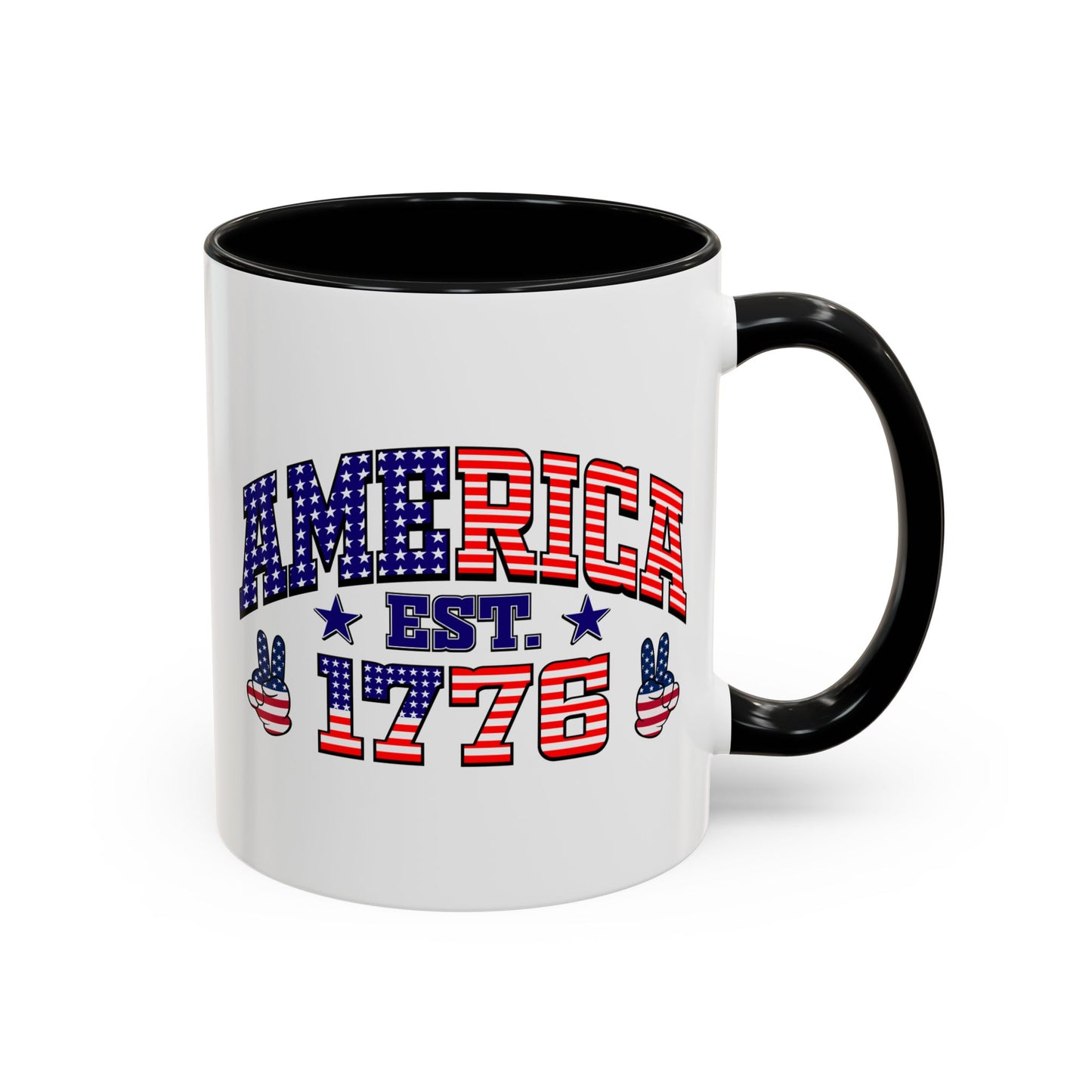 4th of July Mug - American Est 1776 Patriotic Flag