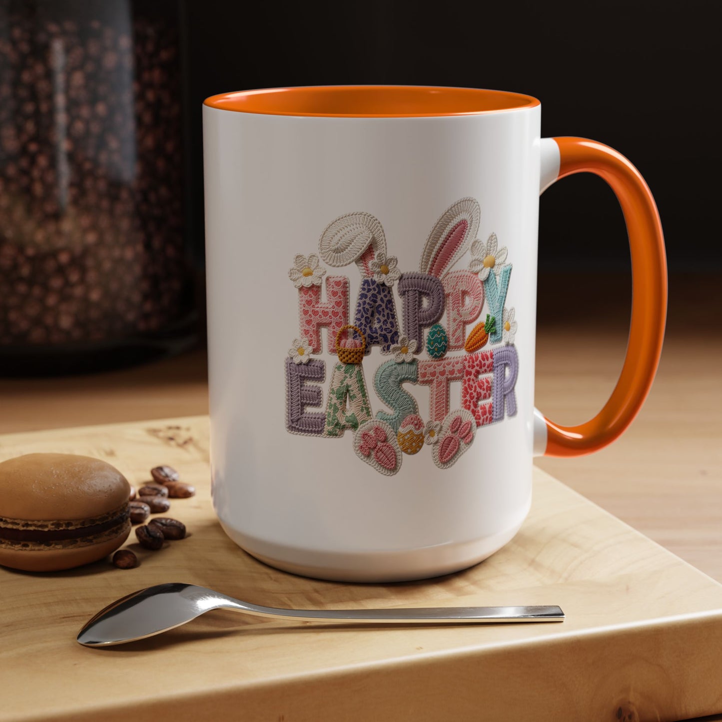 Easter Mug - Happy Easter Latch Yarn