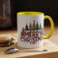 Christmas Mug - Merry Christmas Tartan Text Trees Presents