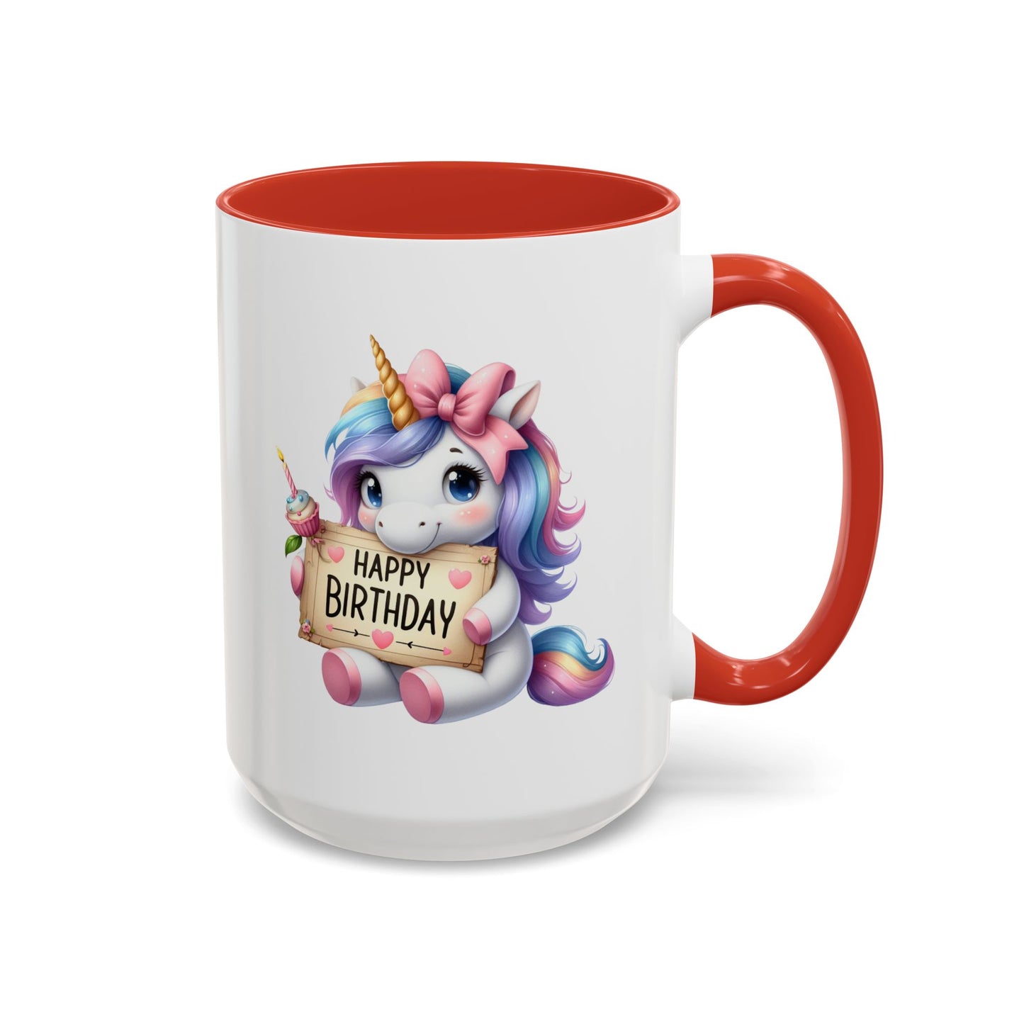 Birthday Mug - Girl Unicorn Happy Birthday Sign