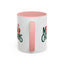 Christmas Mug - Merry Christmas Green & Red Text Santa Present