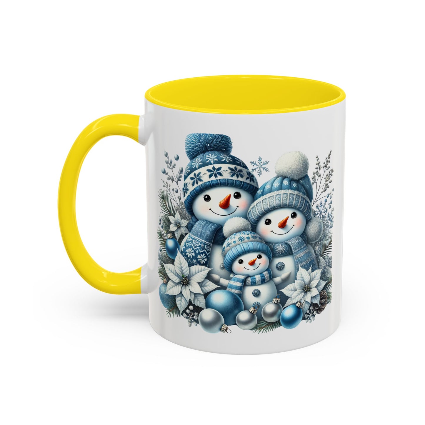 Christmas Mug - Blue Snowman Family